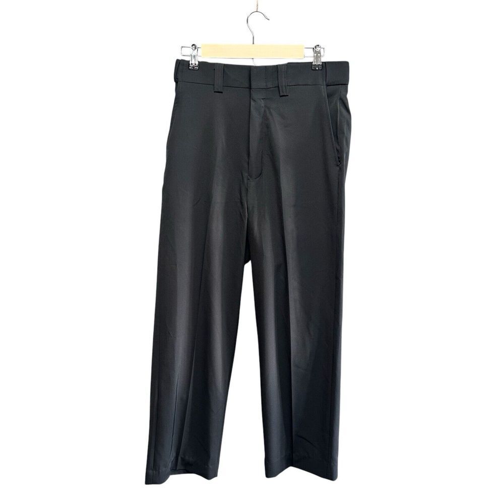 Smitty Pants Mens Sz 30x28 Black Slacks Pockets Flat Front‎ Straight Trousers